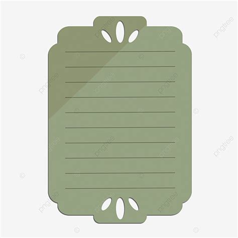 Ledger Paper PNG Picture Green Cartoon Style Retro Torn Paper Hand