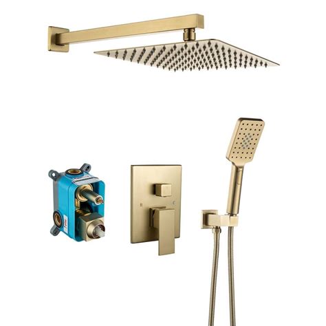 Rainlex Single Handle 1 Spray Square High Pressure Shower Faucet With