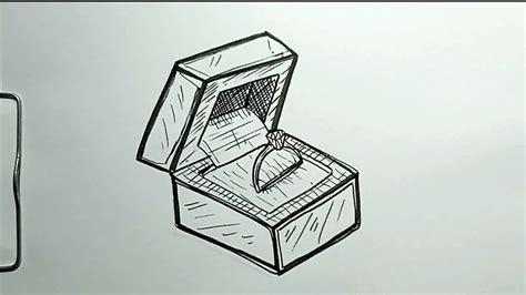 How To Draw Wedding Ring Box Youtube