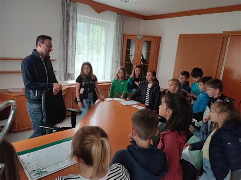 Besuch Der Klasse Beim B Rgermeister Volksschule Wartberg