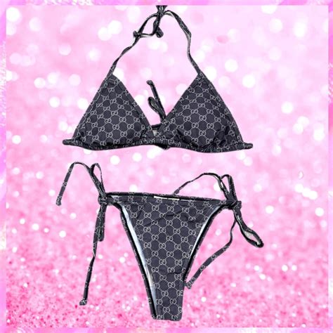 Forever Monogram Bikini In Black Pink Sugar Bikini