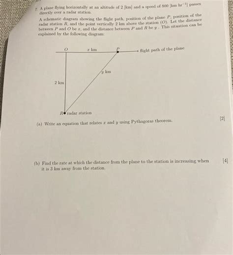 Solved A Plane Flying Horizontally At An Altitude Of Chegg