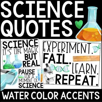 Science Quotes Posters by smackdabinthemiddle | TPT