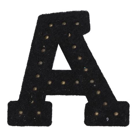 Sonew Applique de lettres 26 Pièces Strass Lettre Patch Strass Fer sur