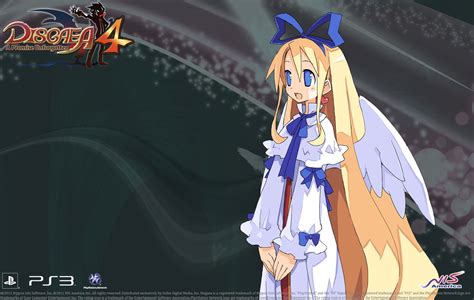 Angel Blondehair Blueeyes Disgaea Dress Flonne Longhair Watermark Wings Disgaea Blonde Hair