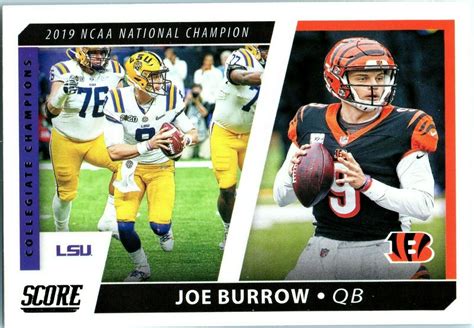 2021 Panini Score Nfl Football Trading Card Of Joe Burrow Cc1