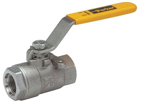 GRAINGER APPROVED Ball Valve 316 Stainless Steel Inline 2 Piece