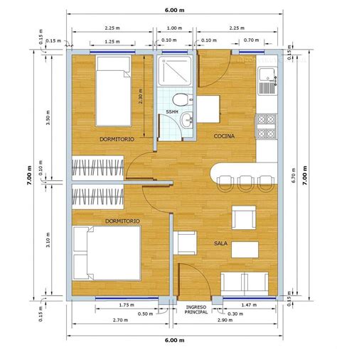 Planos De Casa Peque A De Metros Cuadrados Interiordecasa Planos