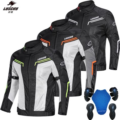 Lyschy Motorcycle Jacket Pants Suits Summer Mesh Riding Clothing Light