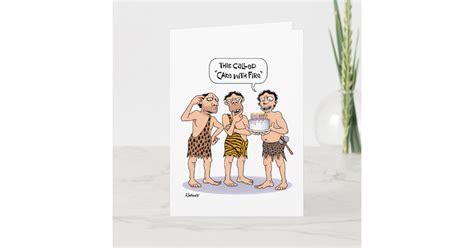 Funny Cavemen Birthday Card Zazzle