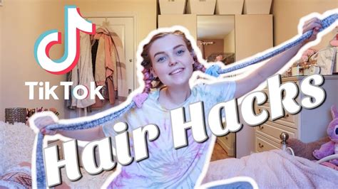 Testing Tik Tok Hair Hacks Fake Bangs Heatless Overnight Curls This Was Kind Of A Fail