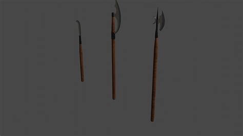 Medieval polearms part 1 - Billhook bardiche and halberd free VR / AR / low-poly 3D model | CGTrader