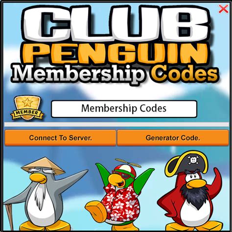 Free Club Penguin Membership Generator 2013