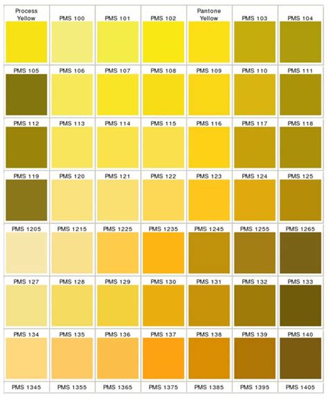 Pantone Yellowgoldenrod Color Palette