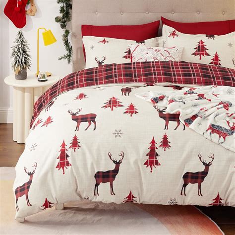 Amazon BEDSURE Christmas Duvet Cover Queen Christmas Bedding