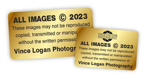 Photographer Copyright Labels Low Cost And Fast Delivery