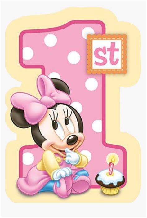 #1st #1st Birthday #minnie - Baby Minnie Mouse 1st Birthday, HD Png Download - kindpng