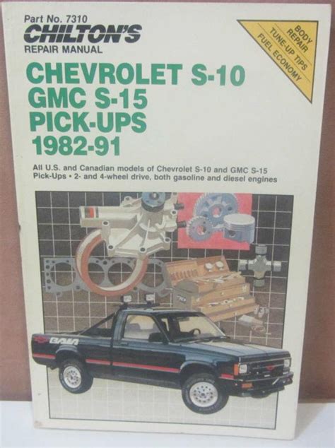 Buy Chilton S Chevrolet S 10 GMC S 15 1982 1991 Repair Manual In