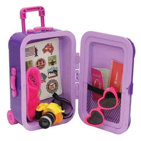 Molly Dolly 18 Inch Doll Travel Suitcase Set Fits Most 18 Dolls