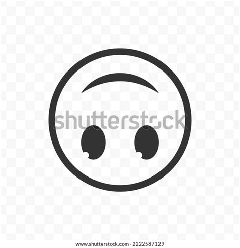 Vector Illustration Upside Down Smile Emoticons Stock Vector (Royalty ...