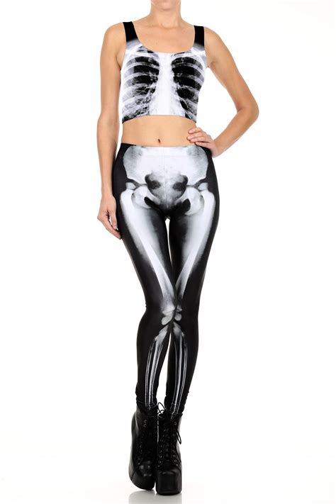 Skeleton Leggings From Poprageous Skull Tights Tattoo Tights Skulls