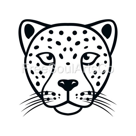 Cheetah Svg Cheetah Head Svg Cheetah Face Svg Cheetah Head Etsy