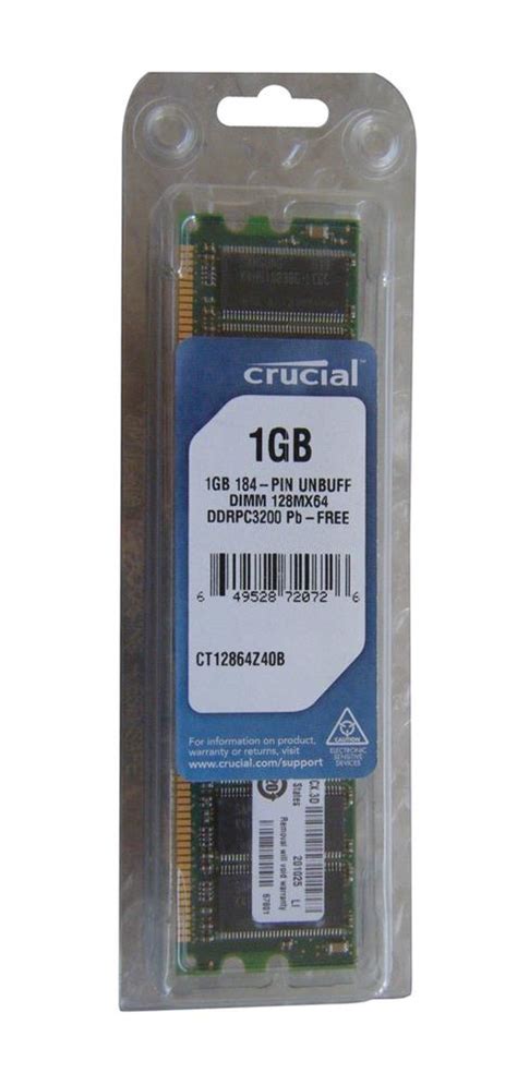 Ct Z B Crucial Gb Ddr Pc Memory