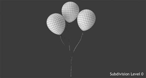 Colorful Balloons 3d Model Turbosquid 1359622