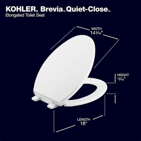 Kohler Brevia White Elongated Slow Close Toilet Seat In The Toilet