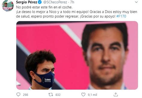 “no Podré Estar Este Fin En El Coche” Checo Pérez Vuelve A Dar