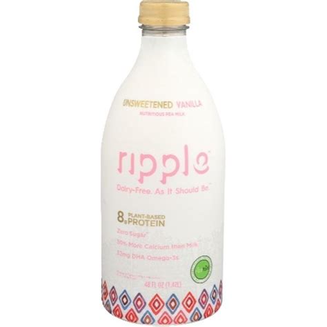 Ripple Pea Milk Unsweetened Vanilla 48 Fl Oz Instacart