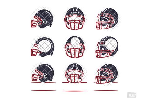 Football Helmet SVG In SVG DXF EPS PNG OhMyCuttables