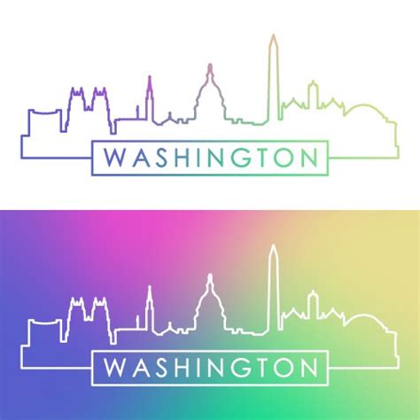 Washington Dc Skyline Vector Images Over