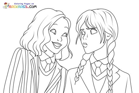 Wednesday Addams Coloring Pages Coloring Home