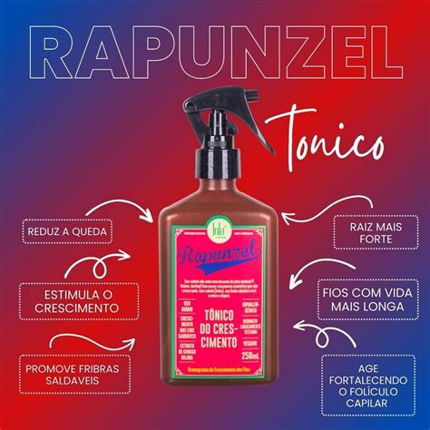 Tônico Capilar de Crescimento Rapunzel 250ml Lola Cosmetics