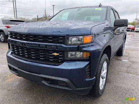 2021 Northsky Blue Metallic Chevrolet Silverado 1500 Custom Crew Cab