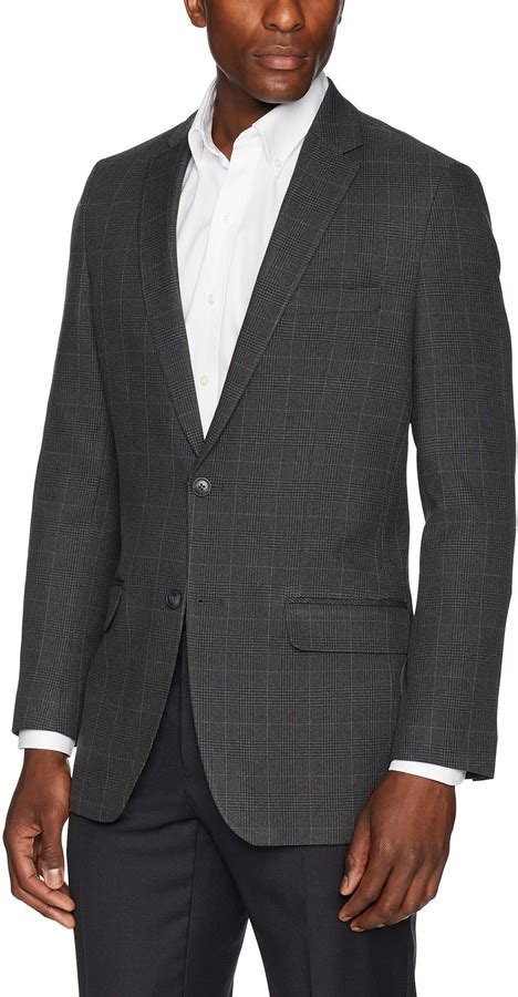 Haggar Men S Glen Plaid Fancy Tailored Fit Button Sport Coat Shopstyle