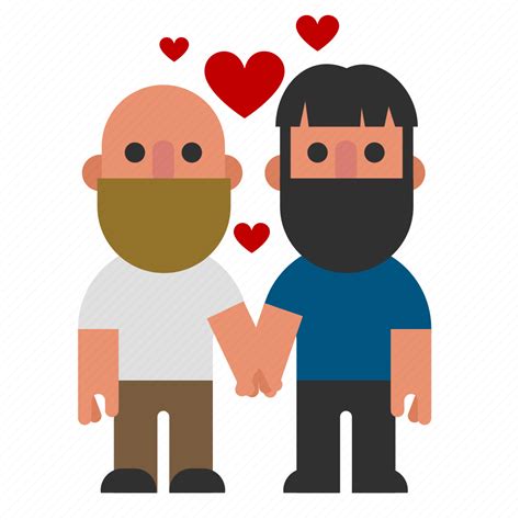 Couple Gay Love Lovers Pair Two Men Icon Download On Iconfinder