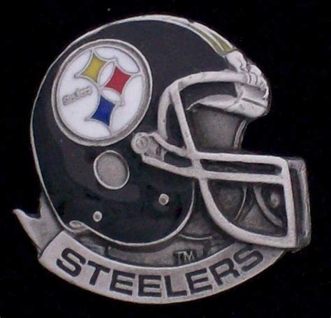 Pittsburgh Steelers Nfl Pewter Helmet Pin Locomotive Logos