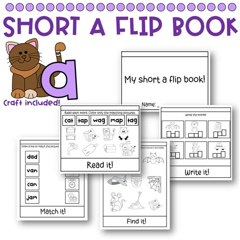 Short A Flip Book Short Vowel Activity Classful