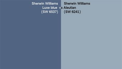 Sherwin Williams Luxe Blue Vs Aleutian Side By Side Comparison