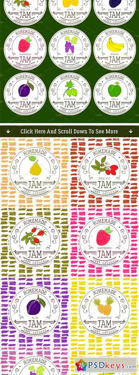 Jam Labels Design Template Vol.2 2504551 » Free Download Photoshop Vector Stock image Via ...