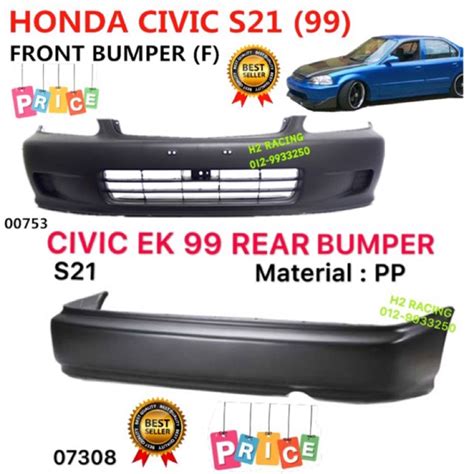 Honda Civic S Ek Front Bumper Rear Bumper Front Rear Skirt Lip