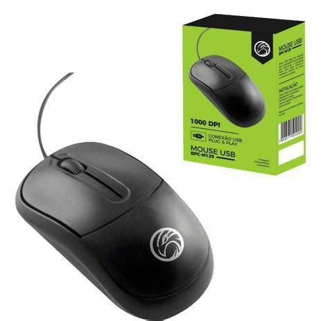 Mouse Pc Brazil Bpc M129 Optico Usb 1000Dpi Preto BrazilPC Mouse