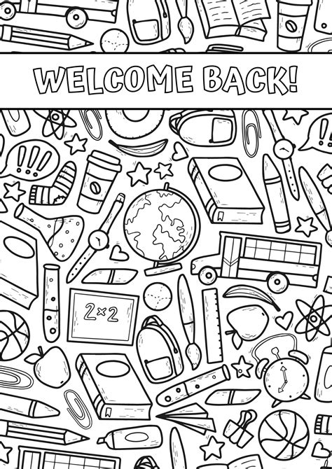 Printable Welcome Back Coloring Pages