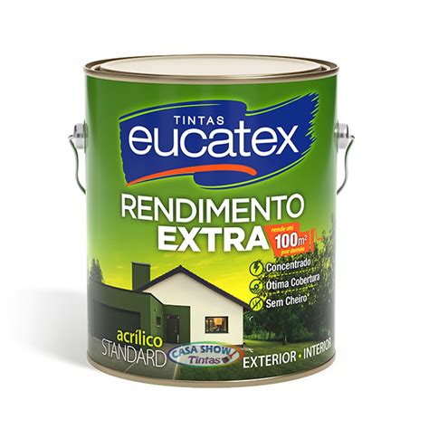 Tinta Acr Lica Rendimento Extra Eucatex Gal O L V Rias Cores