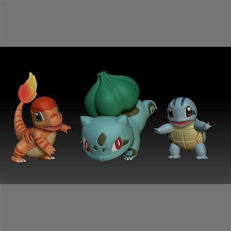 Archivo STL Pokemon Clon Bulbasaur Charmander SquirtleModelo Para