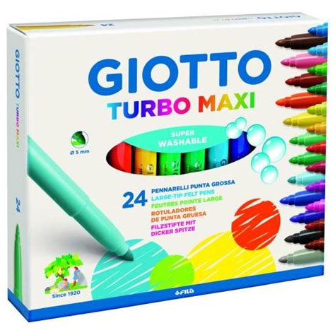 Papelería Valman MARCADORES DE COLORES GIOTTO TURBO MAXI GRUESO X 24