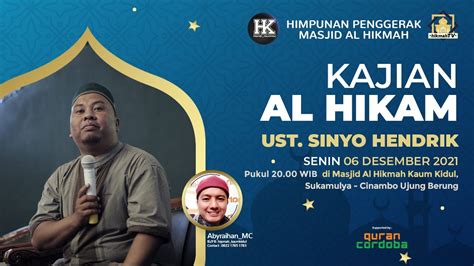 Kajian Al Hikam Ust Sinyo Hendrik YouTube