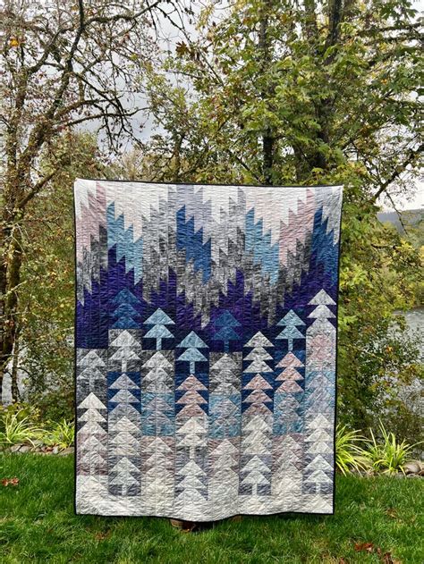 Winter Solstice Quilt By Patti Carey With Chalk And Charcoal Fabric